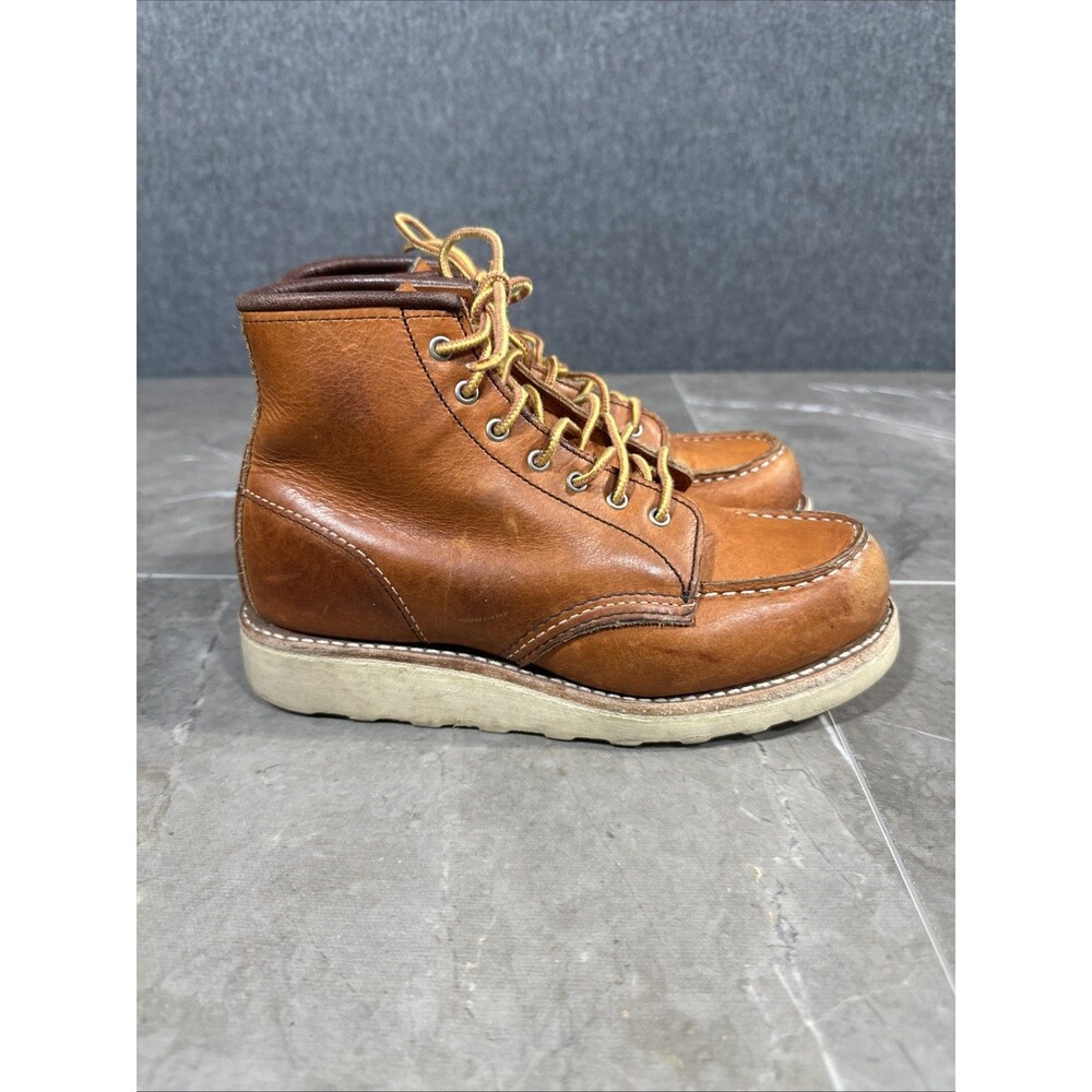 Red Wing Shoes Boots 6” Women’s 6.5 Brown Leather Wedge Moc Toe Chukka 3375 B40